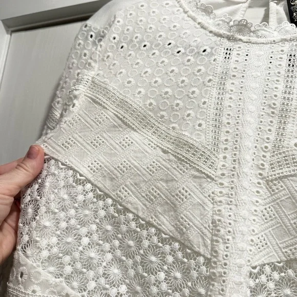 Anthropologie x James Coviello Burnham Lace Top M Cottagecore Boho Festival - Picture 12 of 15